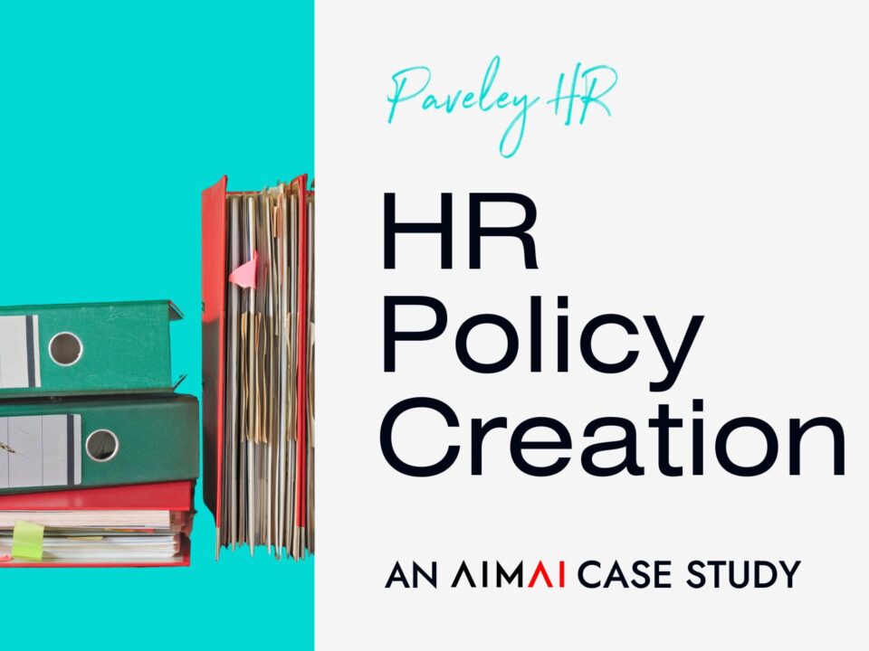 Custom AI agent by AIMAI – AI agency specialising in Artificial Intelligence, business automation, productivity, and digital transformation. Paveley HR Policy Creation Case Study